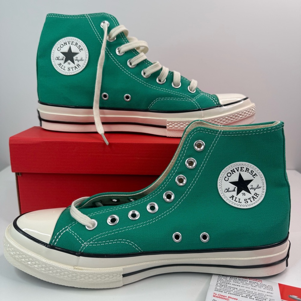 Converse Green Chuck 70 Hi Vintage Canvas Midnight Clover Sneakers 168508C NWT - Picture 9 of 10